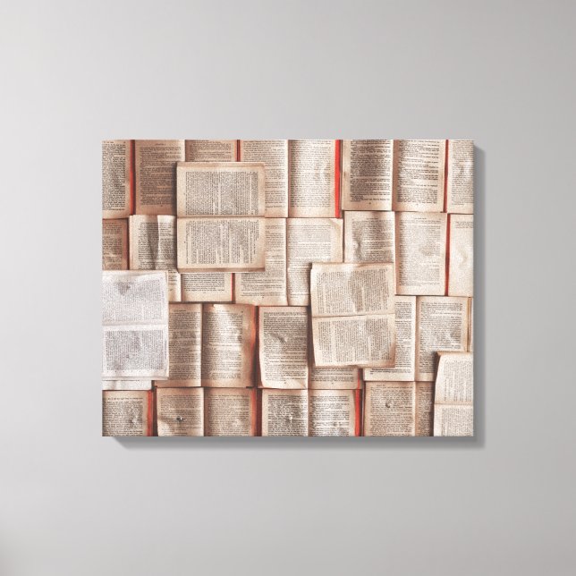 Toile Livres vintages (Recto)