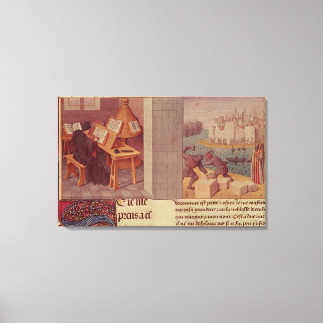 Toile Livy Writing et la Fondation de Rome (Recto)