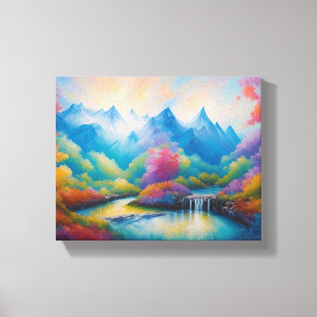 Toile L'Oasis de montagne majestueuse (Recto)