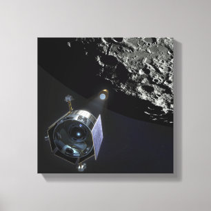Toile L'observation de cratère lunaire
