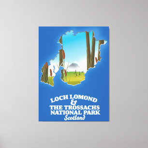 Toile loch lomond & carte du parc national des trossachs