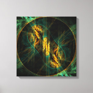 Toile L'oeil de la Jungle Abstrait Art Quad Canvas