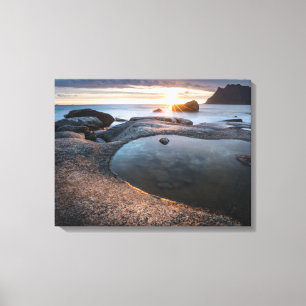 Toile Lofoten Islands Midnight Sun