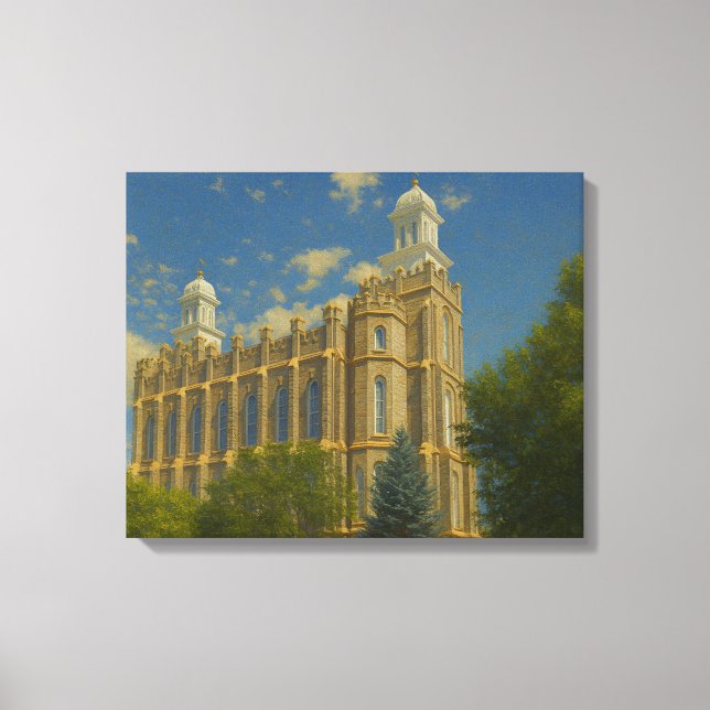 Toile Logan Utah Temple Painting™ LDS Wall Art Canvas (Recto)
