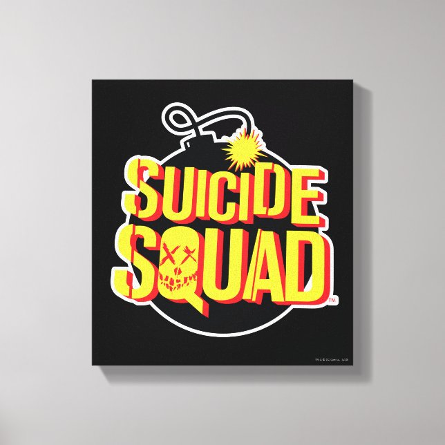 Toile Logo de bombe du peloton | de suicide (Recto)