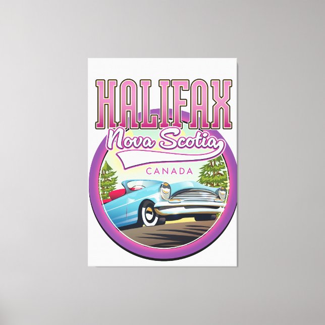 Toile Logo de voyage de Halifax Nouvelle-Écosse (Recto)