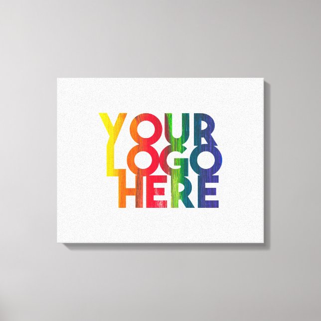 Toile Logo d'entreprise simple blanc (Recto)