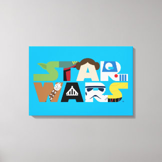 Toile Logo des lettres de caractères Star Wars