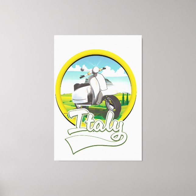 Toile Logo Italie Scooter Travel (Recto)