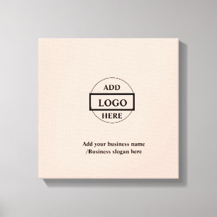 Toile Logo personnalisé simple et élégant ici société