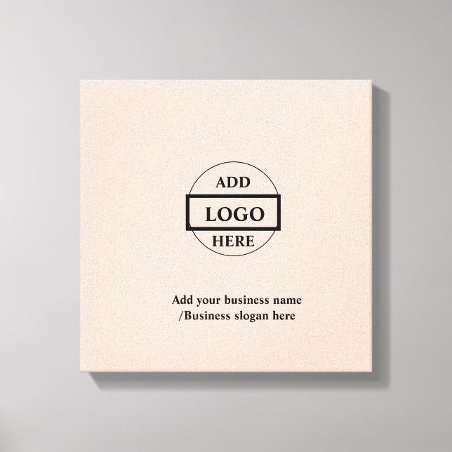 Toile Logo personnalisé simple et élégant ici société (Recto)