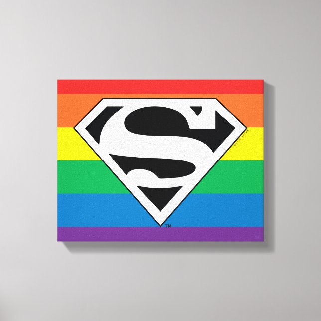 Toile Logo Rainbow Superman (Recto)