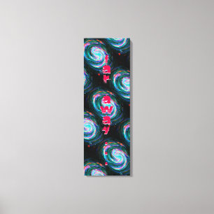 Toile Loin des Galaxies Spirales Vertes dans l'espace