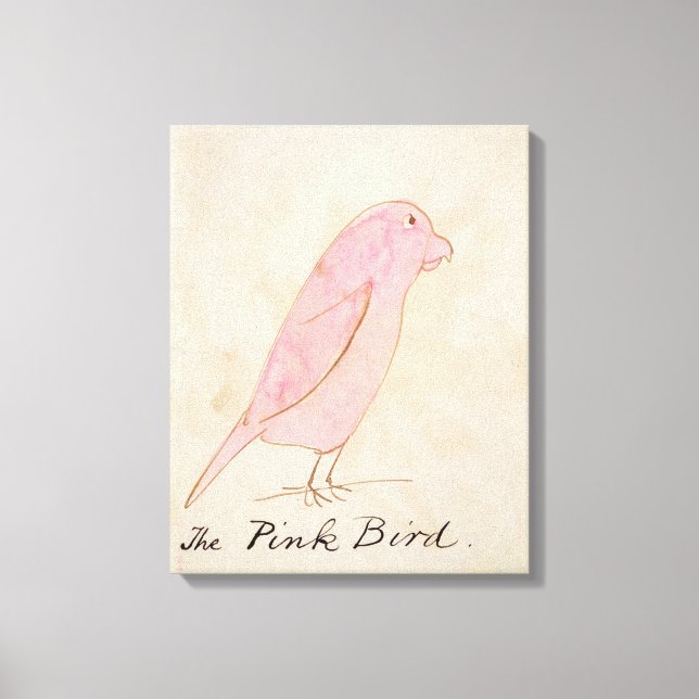 Toile L'oiseau rose, de 'Seteen Drawings of Comic Bir (Recto)