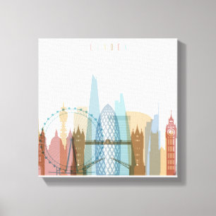Toile Londres, Angleterre Ville Skyline