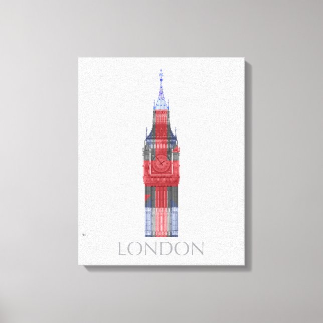 Toile Londres Big Ben Union Jack (Recto)