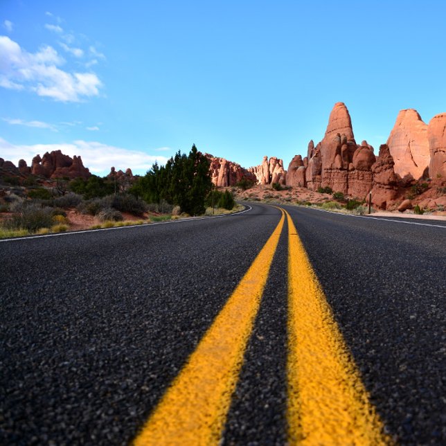 Toile Lonely Road in Arches National Park (Créateur téléchargé)