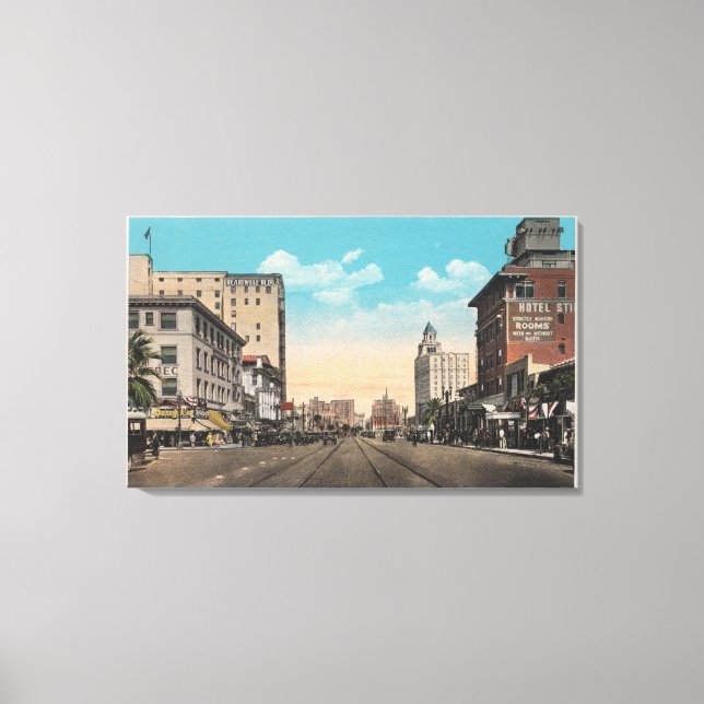 Toile Long Beach, CA - Ocean Boulevard View (Recto)