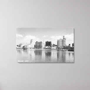 Toile Long Beach, California City Skyline View