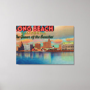 Toile Long Beach, la Californie - la reine des plages