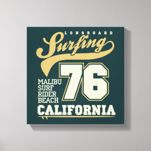 Toile Longboard surfant   la Californie 76