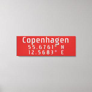 Toile Longitude Latitude Copenhague
