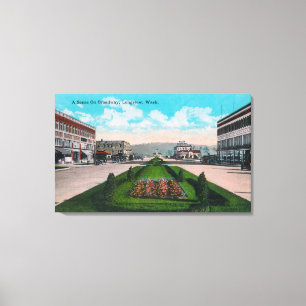 Toile Longview de la scène de Broadway, WA