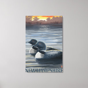 Toile Loon commun du New Hampshire