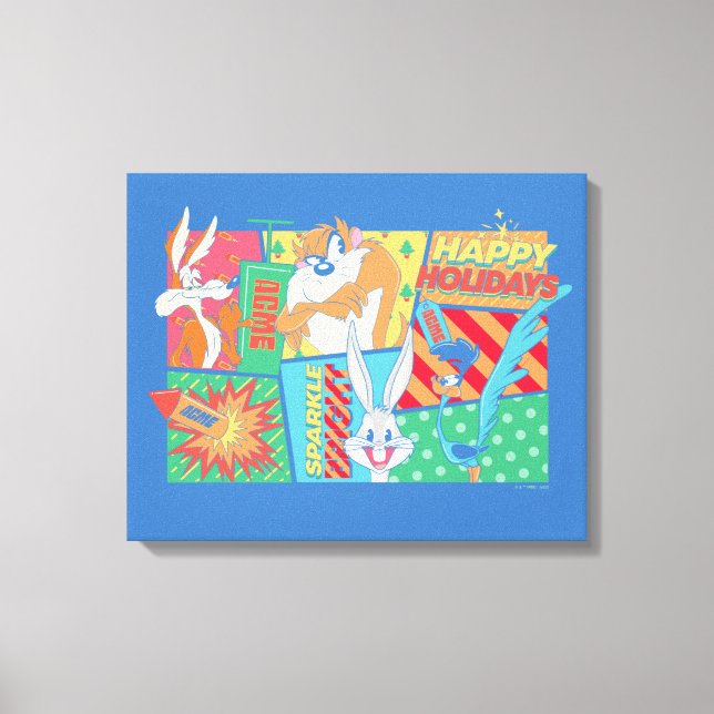 Toile LOONEY TUNES™ | Joyeux Motif de vacances (Recto)
