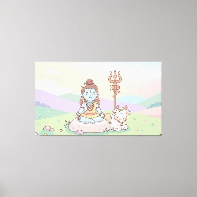 Toile Lord Shiva est traduit par Seigneur Shiva. (Recto)