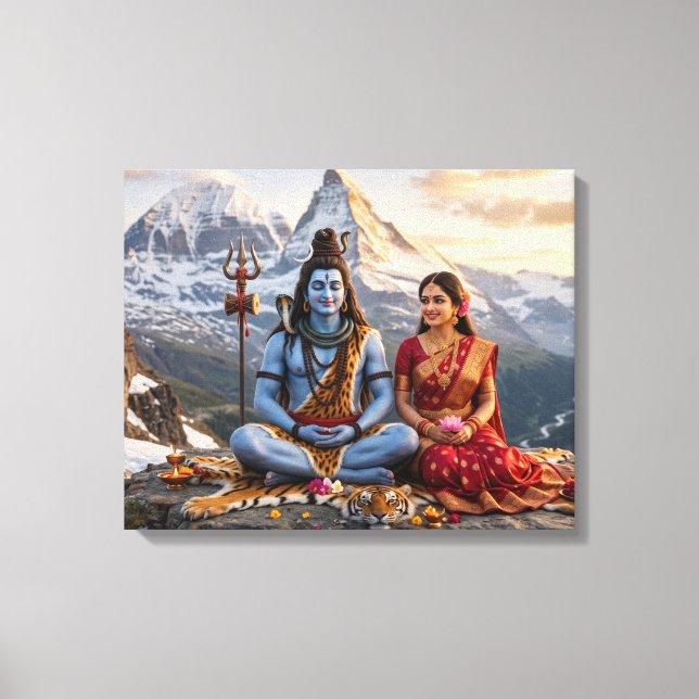Toile Lord Shiva est traduit par Seigneur Shiva. (Recto)