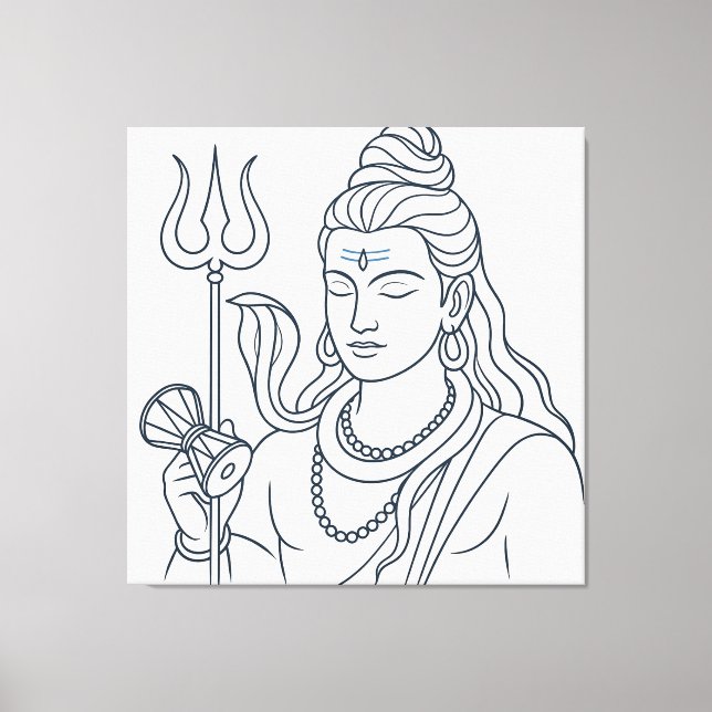Toile Lord Shiva est traduit par Seigneur Shiva. (Recto)