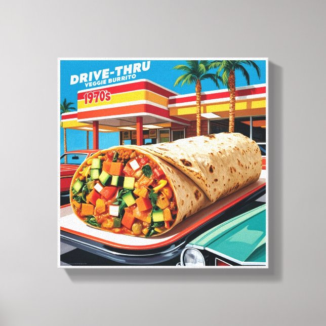 Toile Los Angeles Burrito dans les années 1970 (Recto)