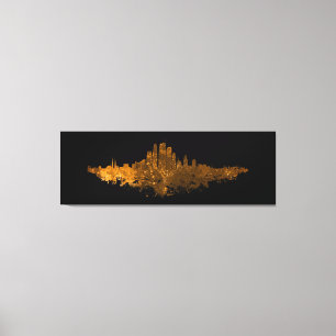 Toile Los Angeles City Skyline - Orange