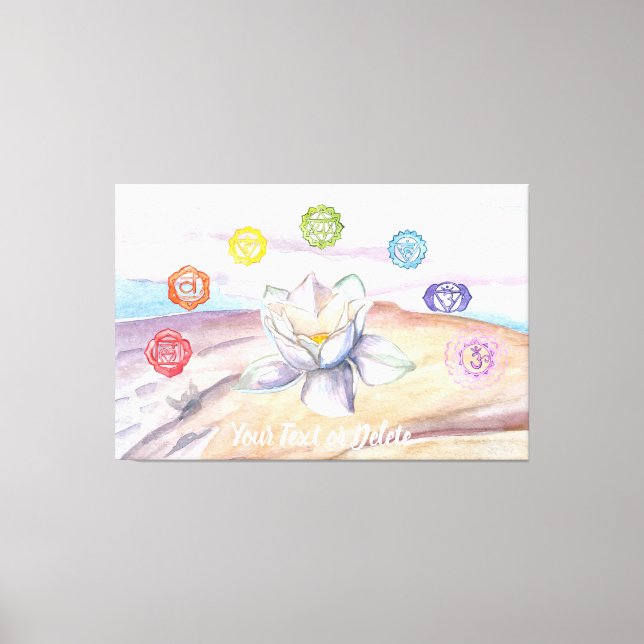 Toile *~* Lotus Art Beach Chakra Peinture Artistique (Recto)