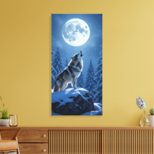 Toile Loup hurlant 