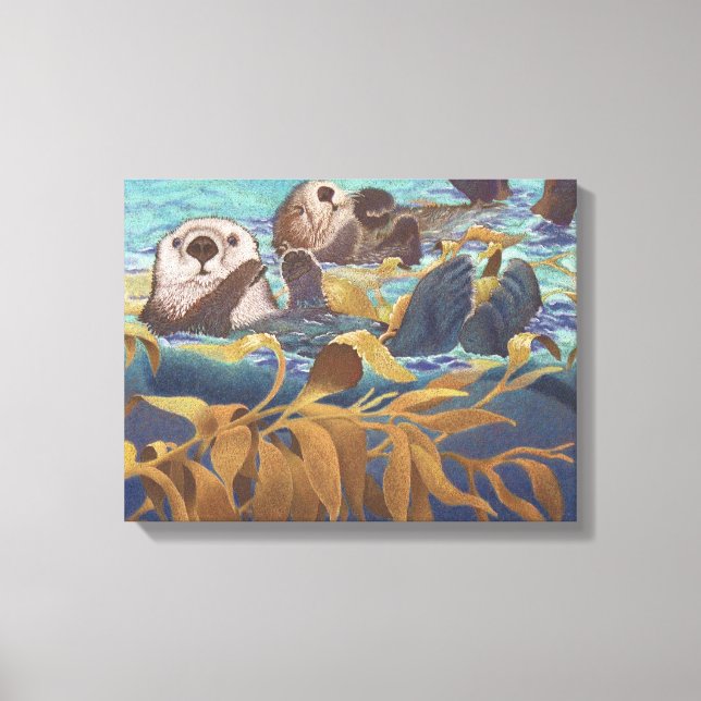 Toile loutres de mer (Recto)