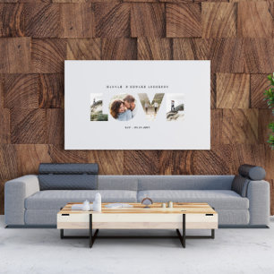 Toile Love 4 photo moderne minimaliste cadeau personnali