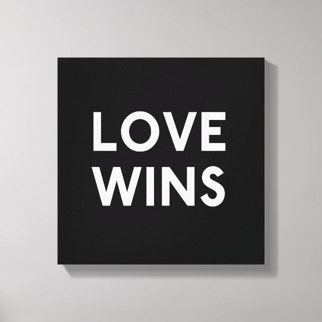 Toile Love gagne Canvas Wrapped B&W Imprimer (Recto)