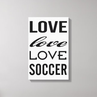 Toile Love Soccer Gallery Enveloppé