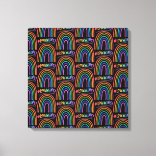 Toile Love Wins Fun Rainbow Text