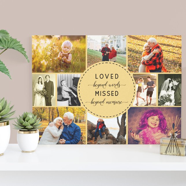 Toile Loved Beyond Words Remembrance Photo Collage (Créateur téléchargé)