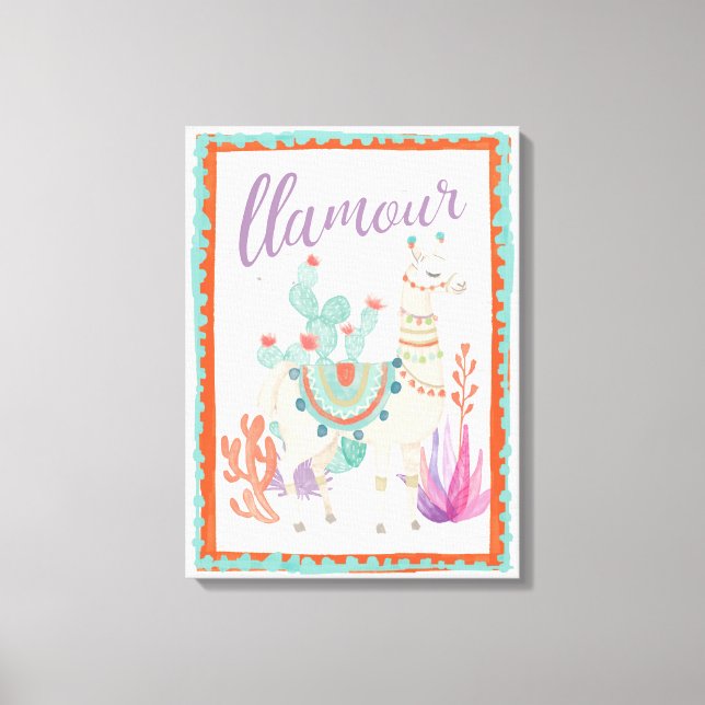Toile Lovely Llamas II Llamour (Recto)