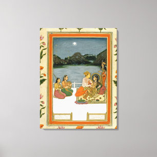 Toile Lovers on a terrace by a moonlit lake from the Sm