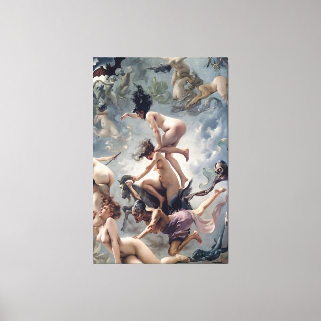 Toile Luis Ricardo Falero - Le Sabbat des sorcières (Recto)
