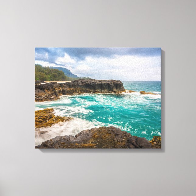 Toile Lumaha'i Beach, Kauai, Hawaiian Photo (Recto)