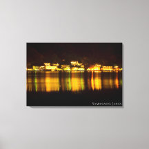 Lumière de la ville au bord du lac Ciel nocturne M