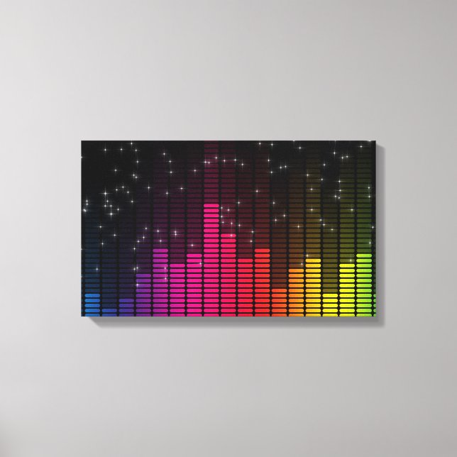 Toile Lumières de disco de l'égaliseur de volume de musi (Recto)