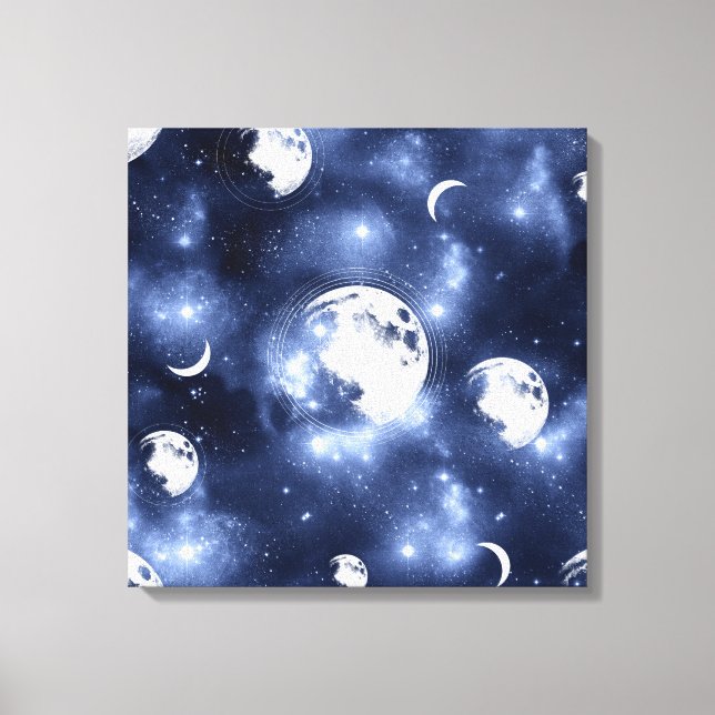 Toile Luminosité de la lune | Phases de la lune dans les (Recto)