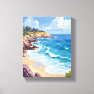 Toile Lundi à Malibu   Falaises de la plage CA Voyage 